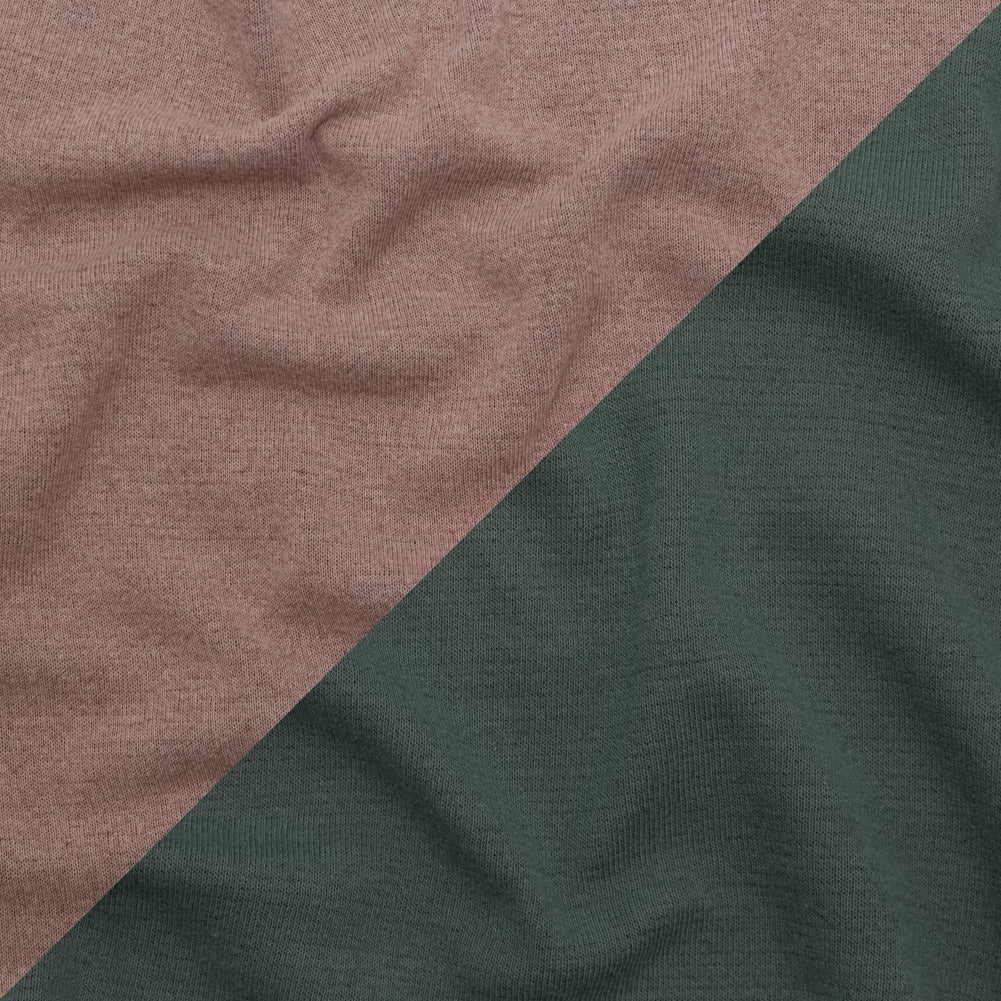 Italian Laurel Wreath and Desert Sand Reversible Wool Double Knit
