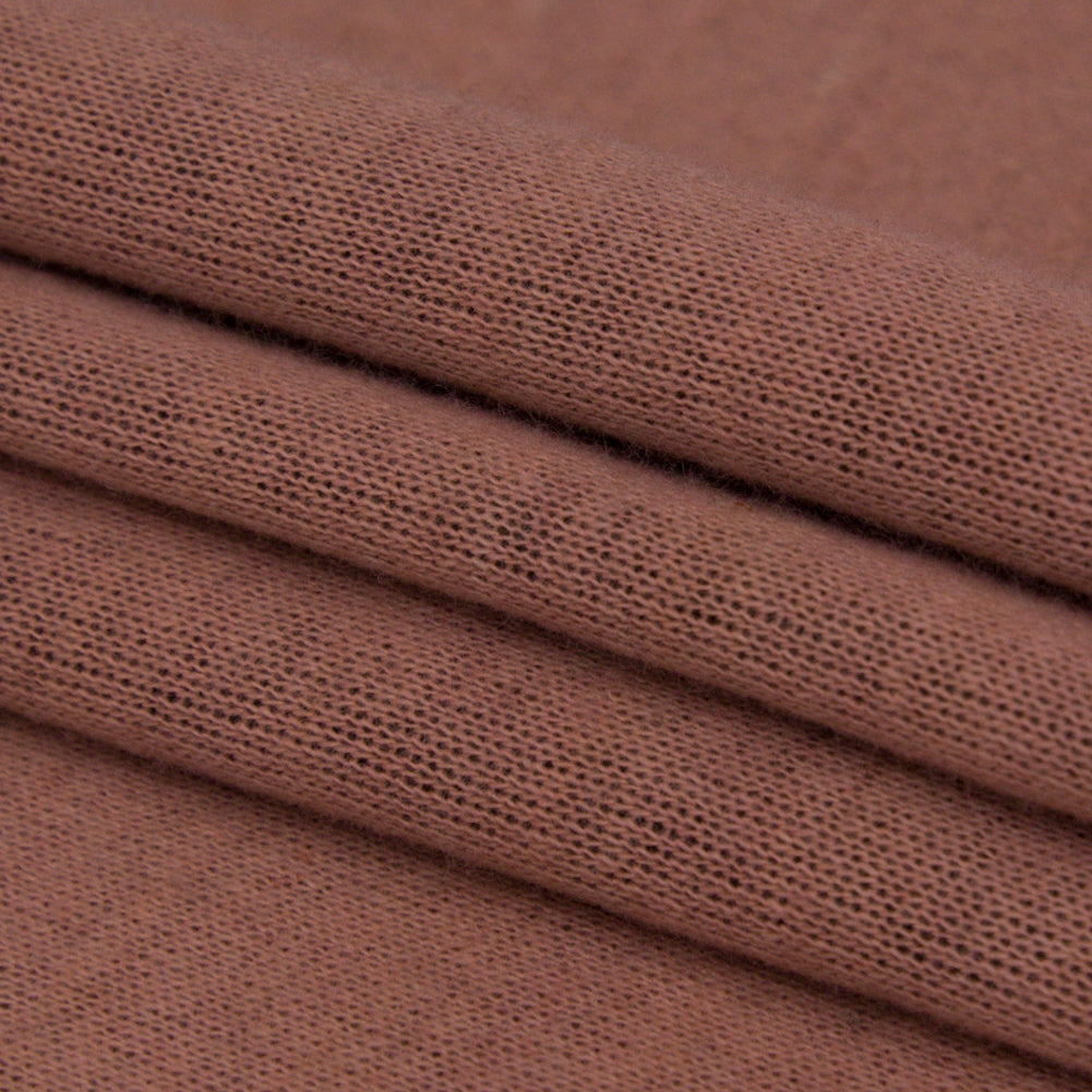 Italian Salmon and Brown Reversible Wool Double Knit