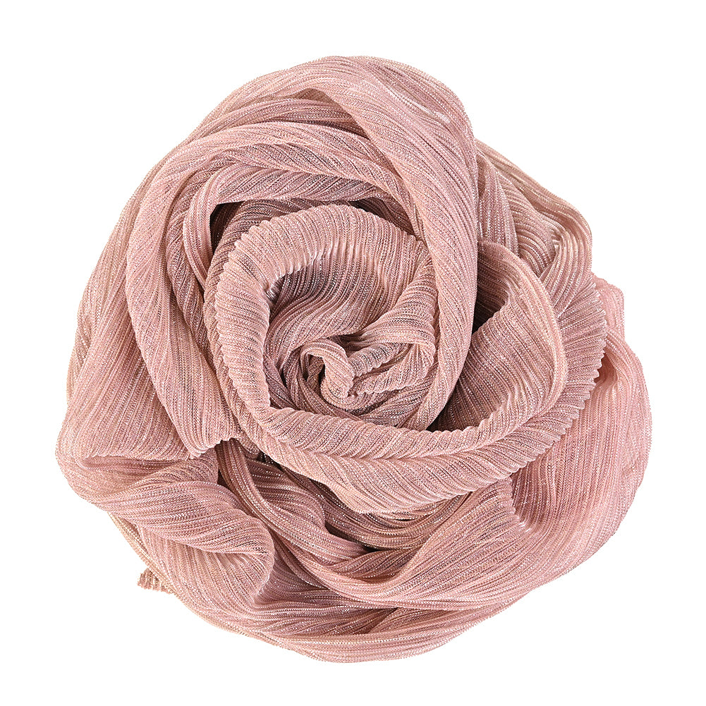 Metallic Stretch Plisse - Dusty Rose - Natalia Collection