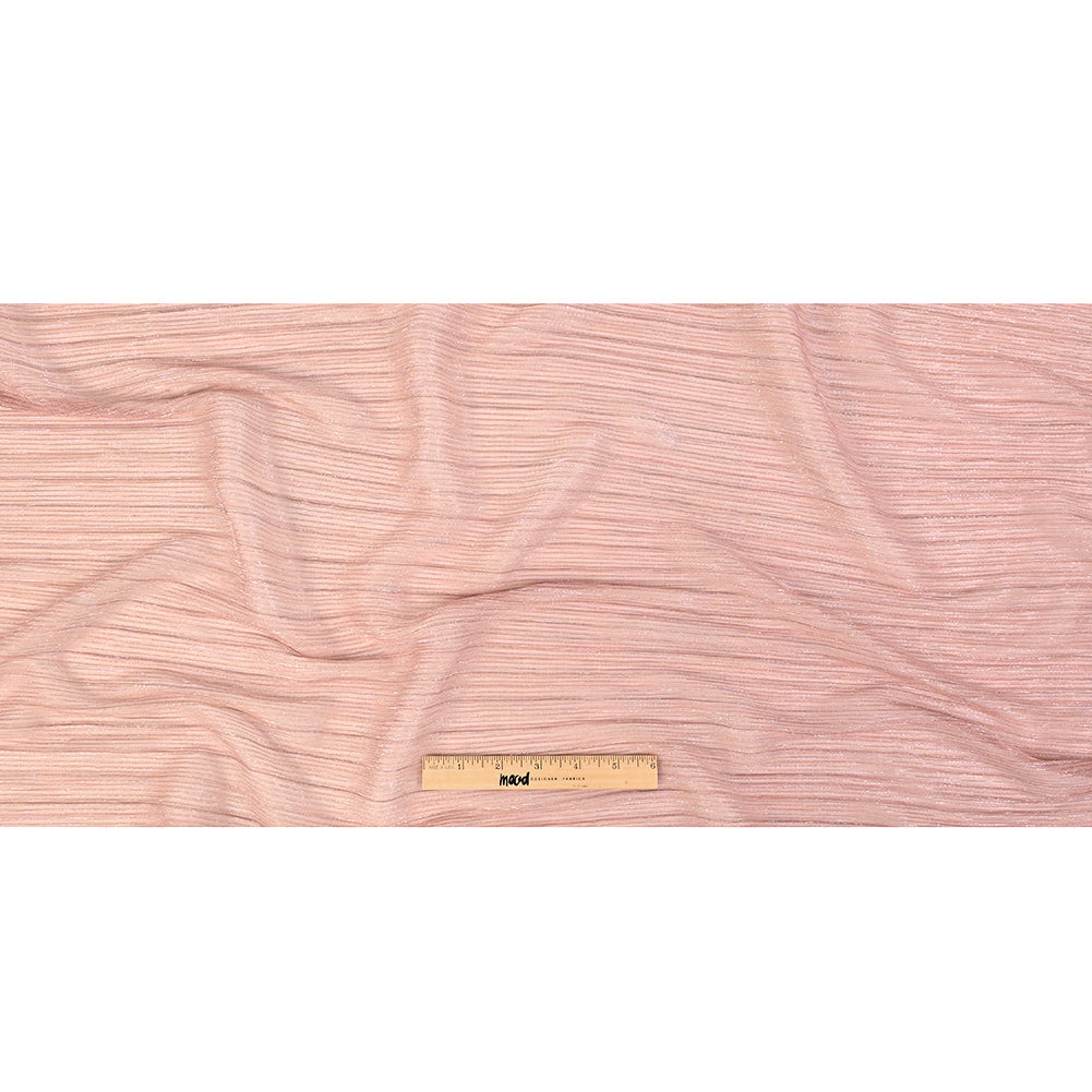 Metallic Stretch Plisse - Dusty Rose - Natalia Collection