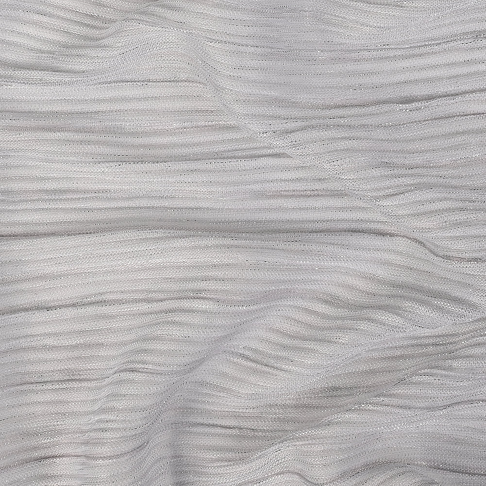 Metallic Stretch Plisse - Silver - Natalia Collection