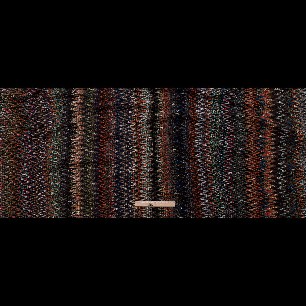 Italian Fall Tones Zig-Zag Novelty Wool Knit