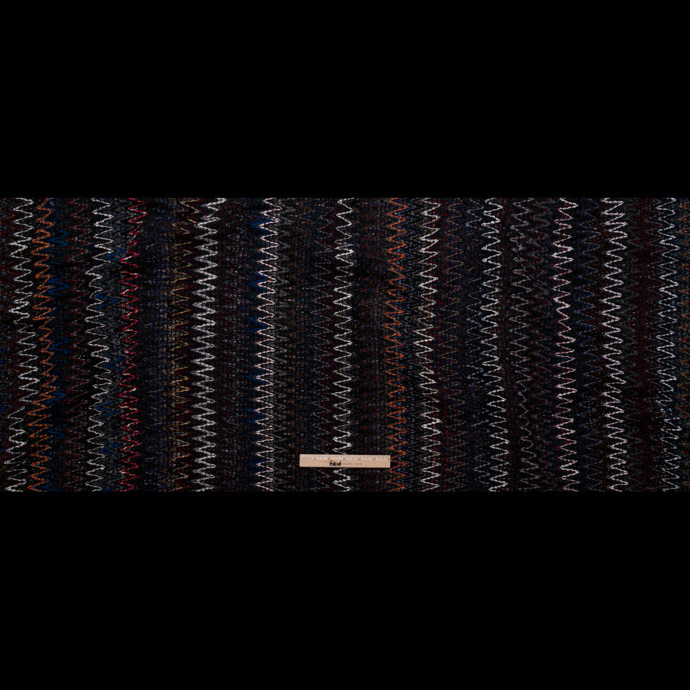 Italian Winter Tones Zig-Zag Novelty Wool Knit
