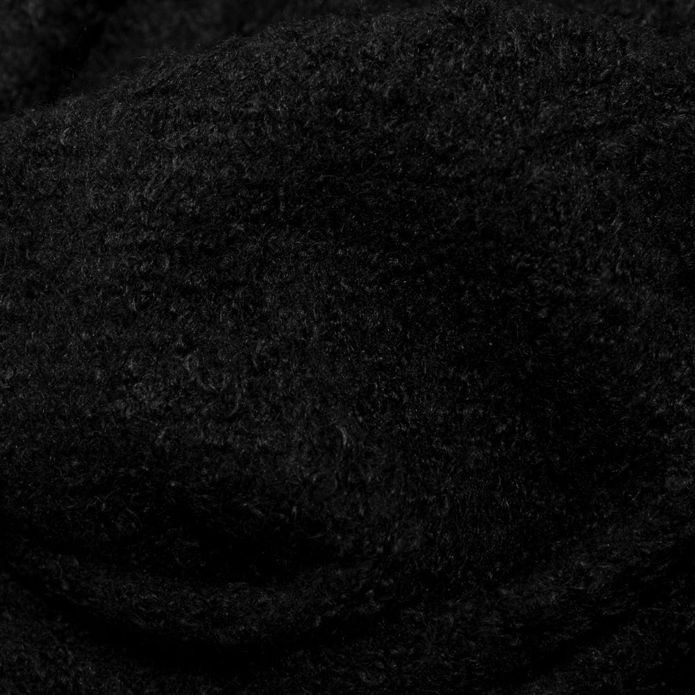 Black Boucled Blended Wool Knit