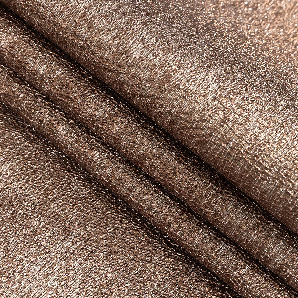 Metallic Bronze Crackle Luxury Brocade