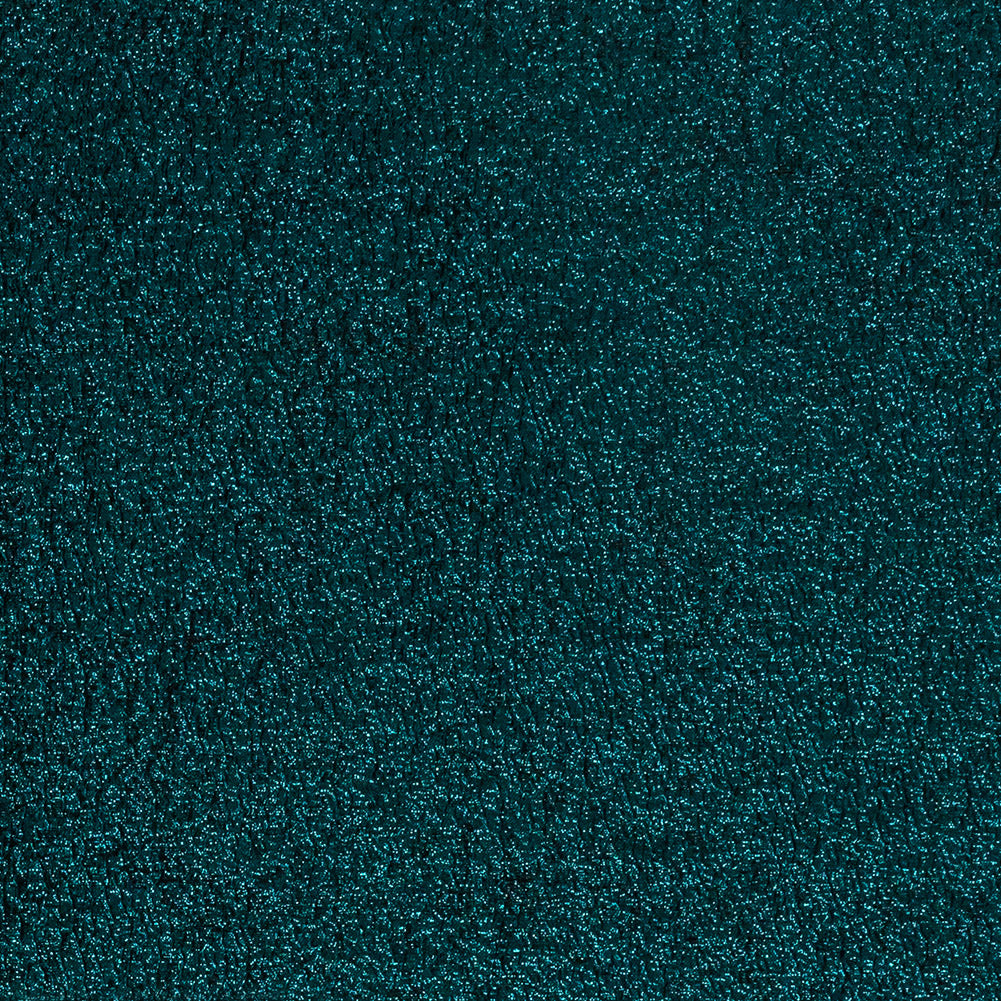 Metallic Teal and Black Crackle Luxury Brocade