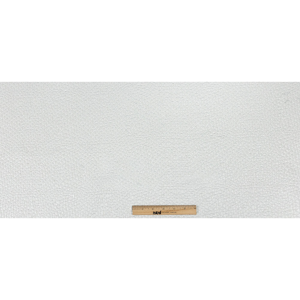Metallic White Dimensional Scallops Brocade