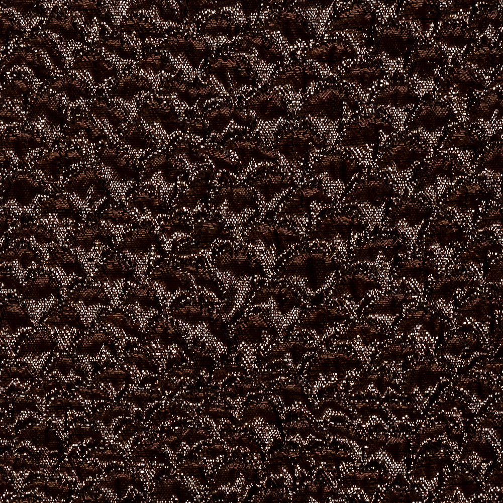Metallic Fig Dimensional Scallops Brocade