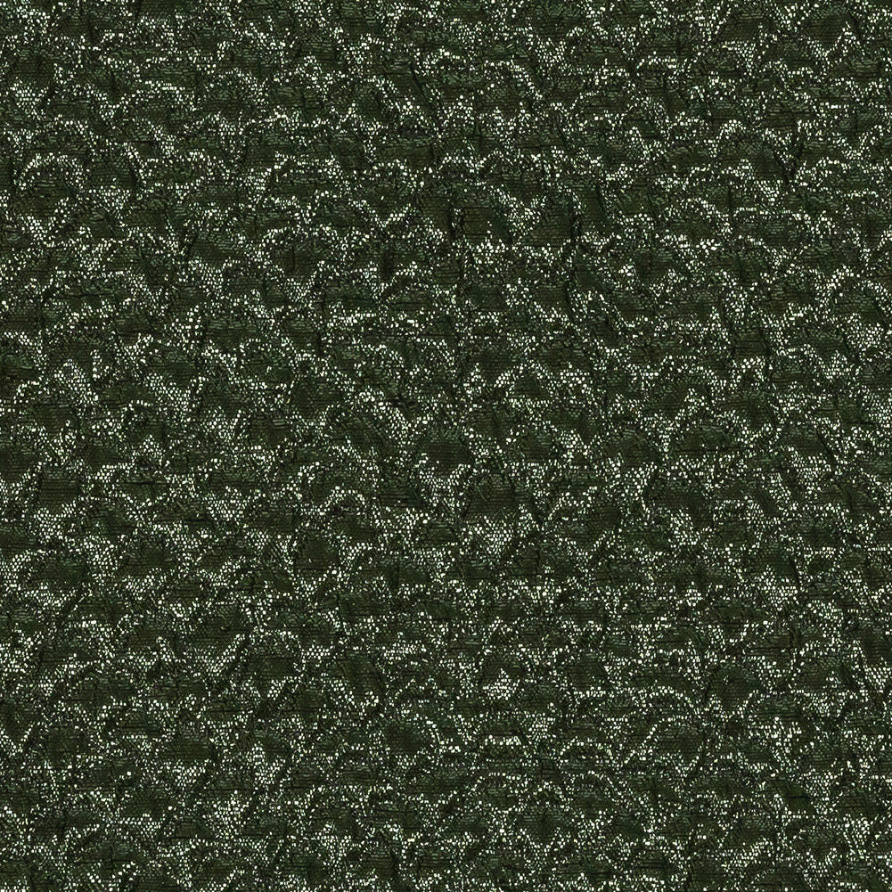 Metallic Green Dimensional Scallops Brocade