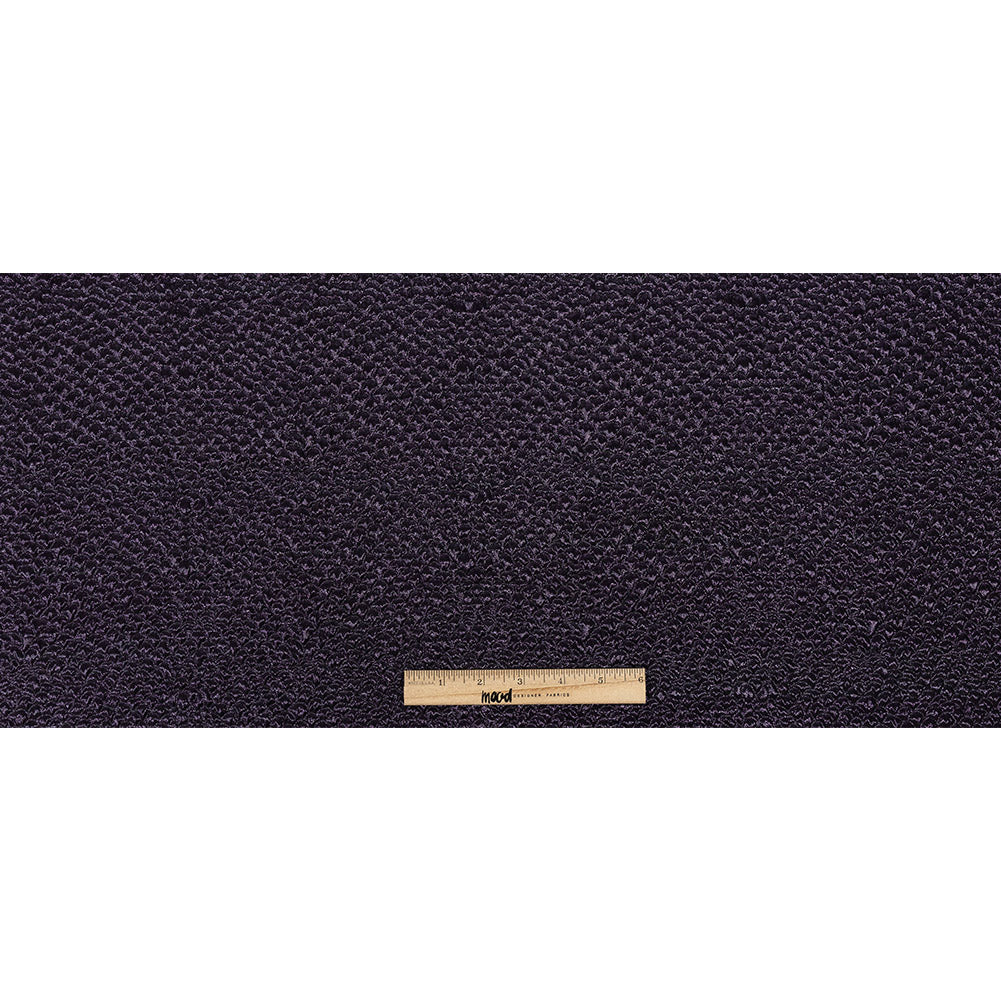 Metallic Eggplant Dimensional Scallops Brocade