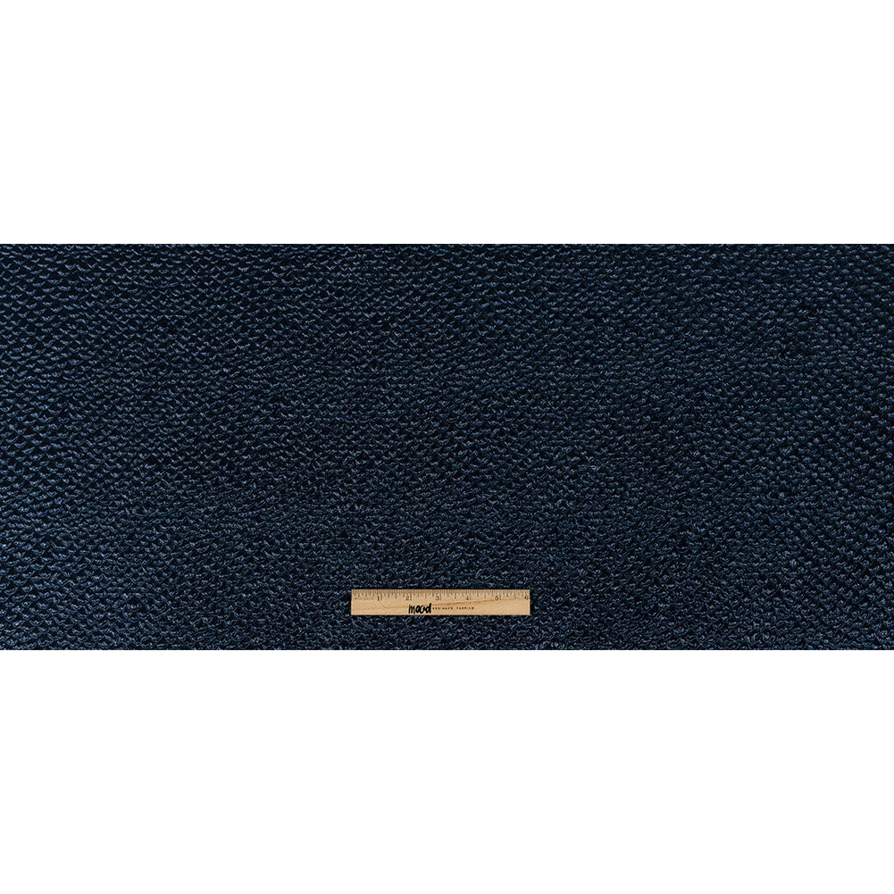 Metallic Navy Dimensional Scallops Brocade