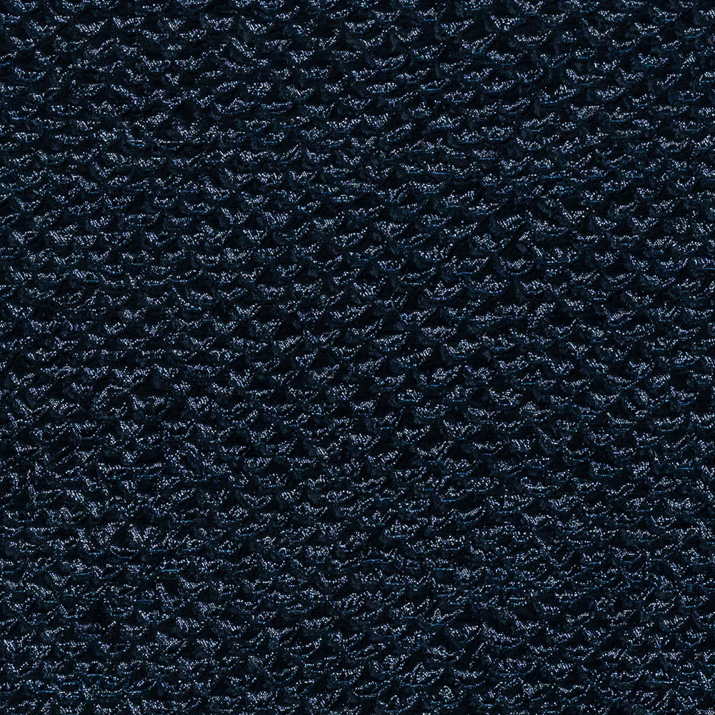 Metallic Navy Dimensional Scallops Brocade