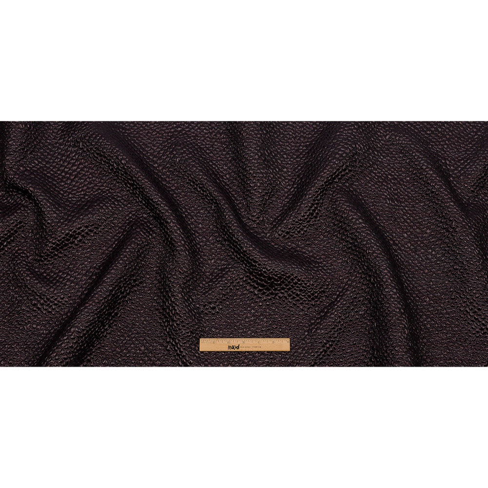Metallic Dark Chocolate Dimensional Scallops Brocade