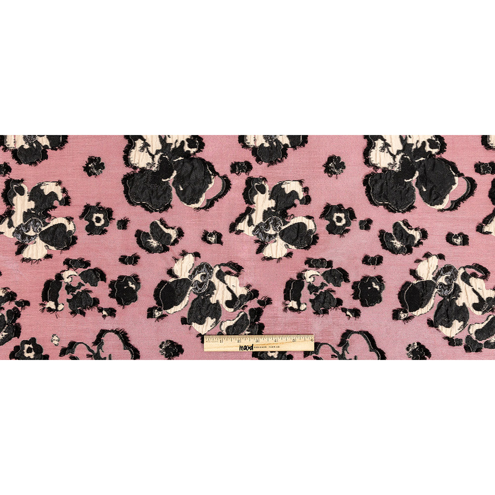Pink and Beige Floral Luxury Brocade