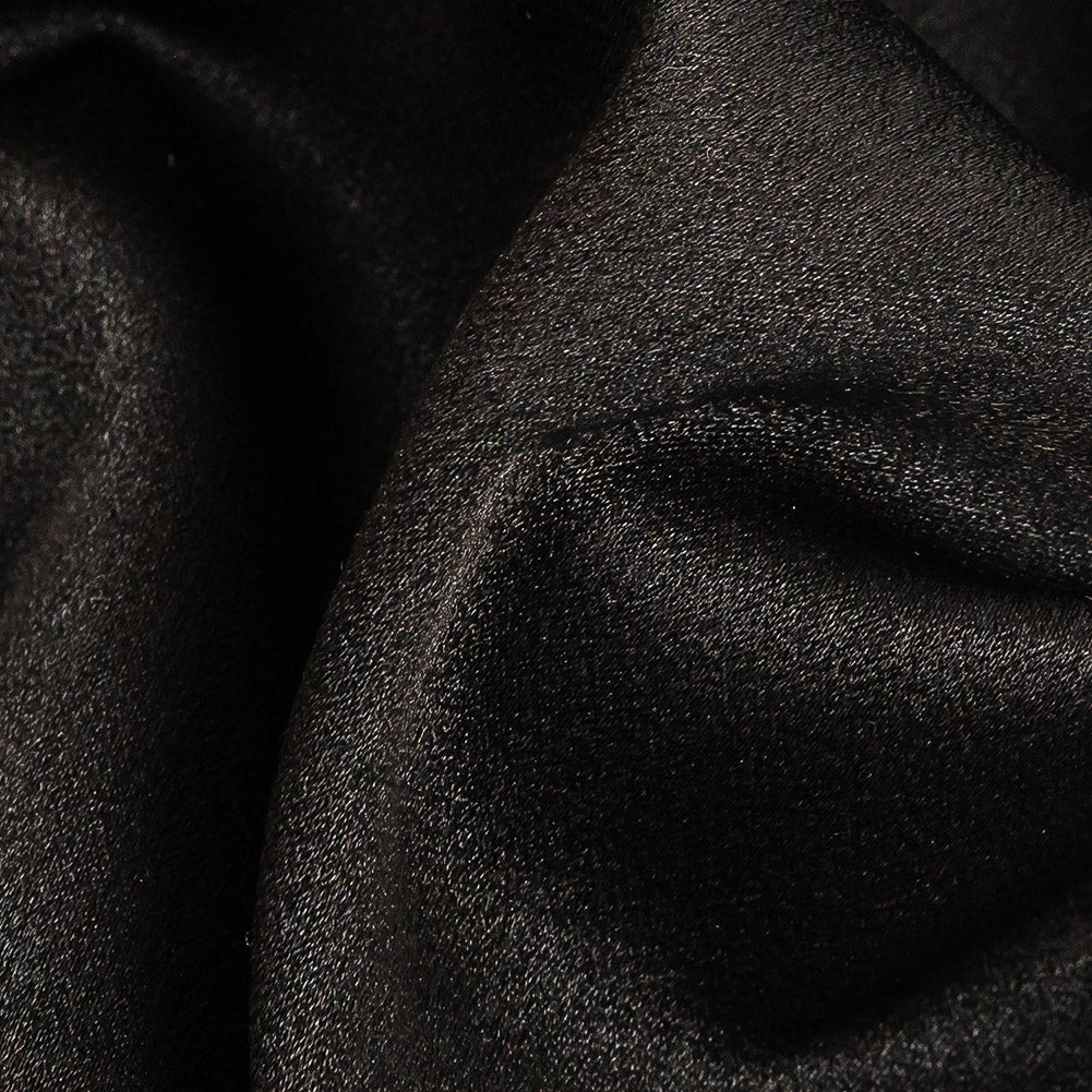 Lux Polyester Crepe Back Satin - Black - Isla Collection