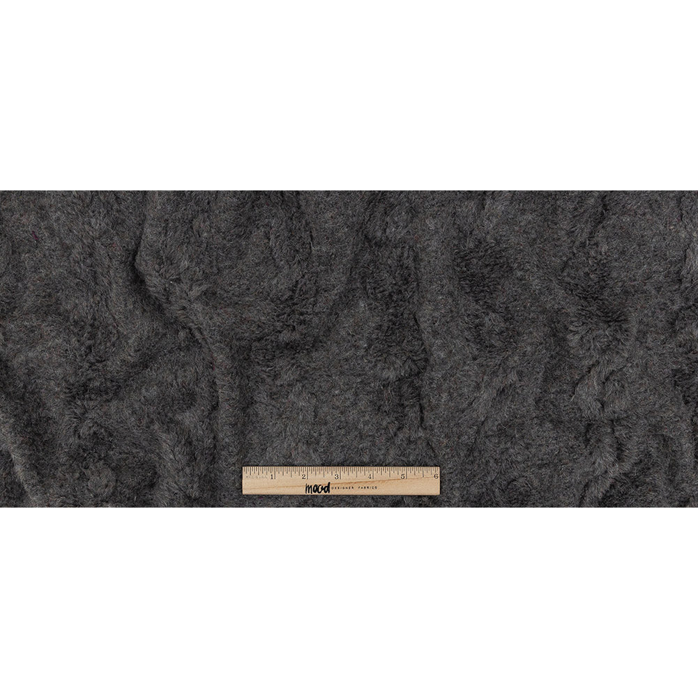 Pavement Chunky Knit with Plum Accents