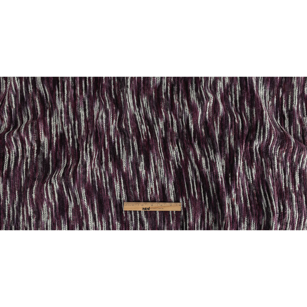 Elderberry and White Striated Novelty Chunky Knit