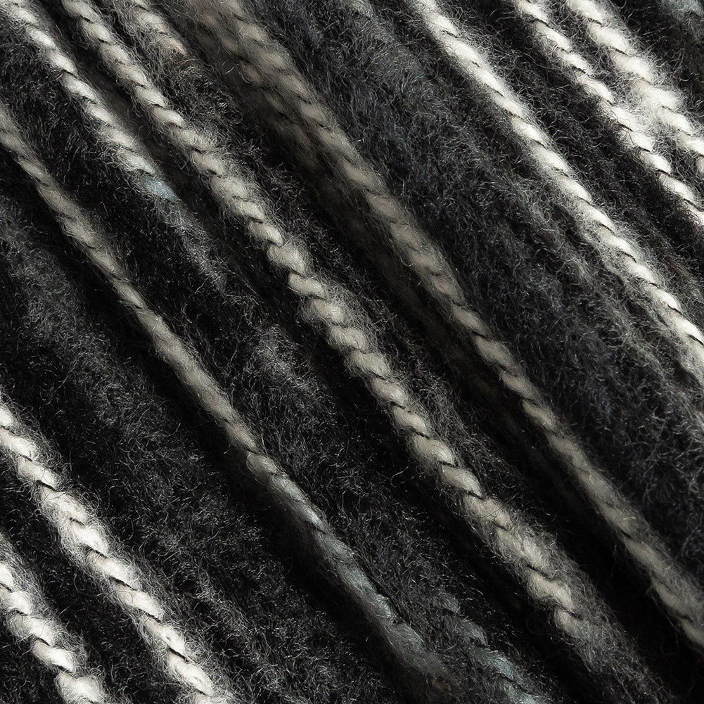 Black, Gray and White Striated Novelty Chunky Knit