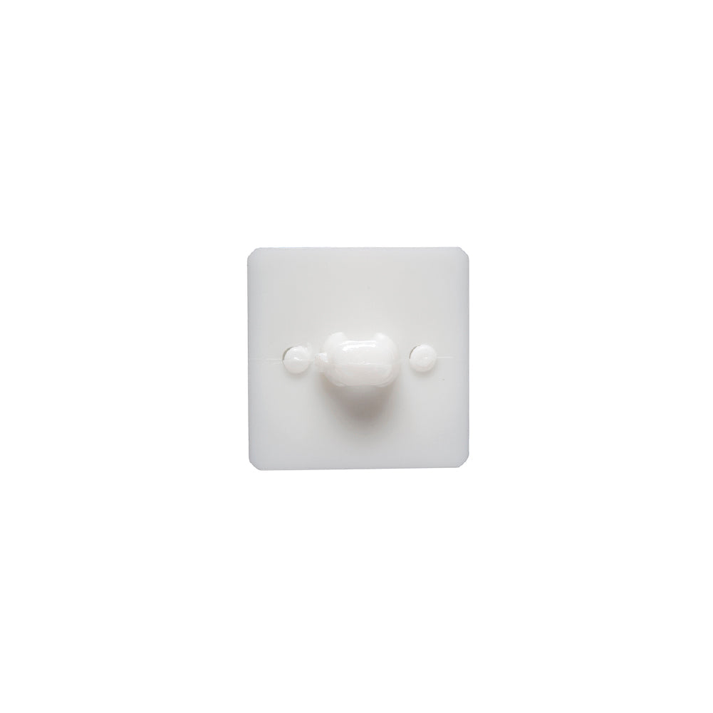 White Circle in a Square 2-Piece Dimensional Shank Back Button - 18L/11.5mm
