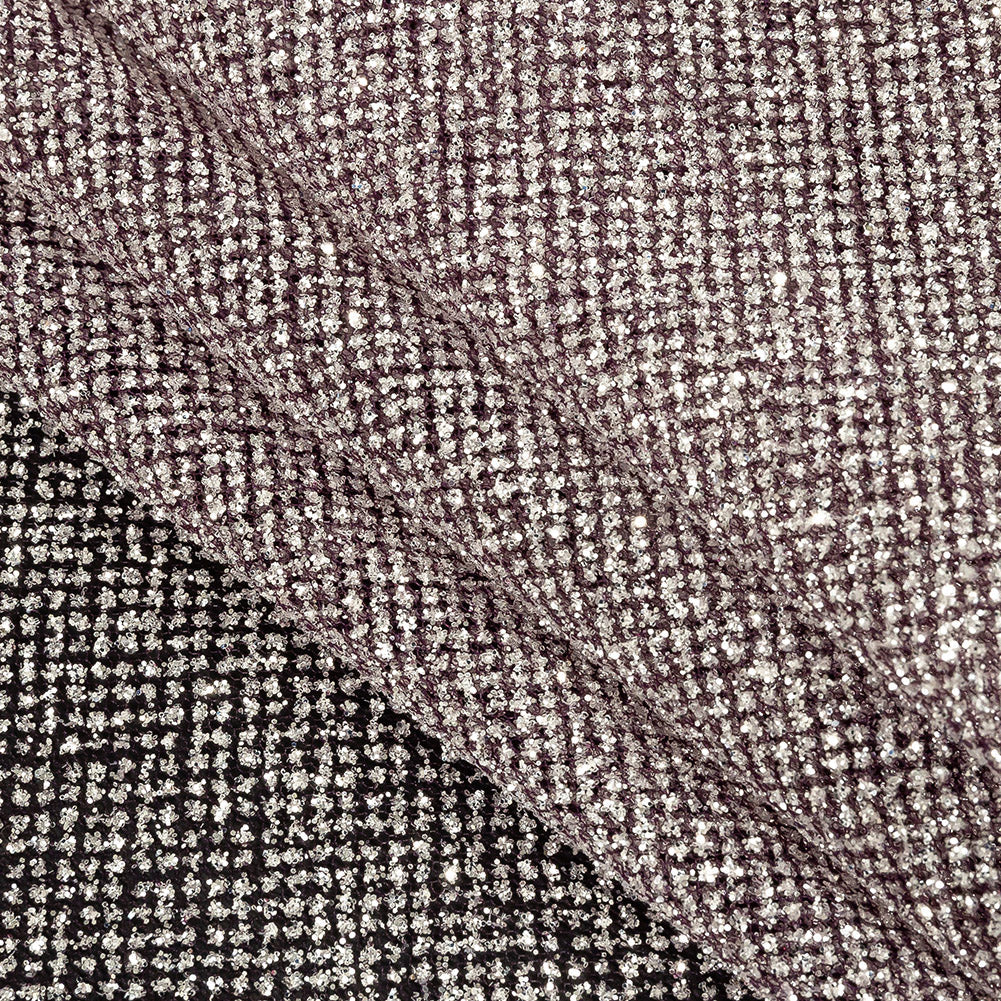 Tulle with Metallic Platinum Glitter - Winetasting - Platina Collection