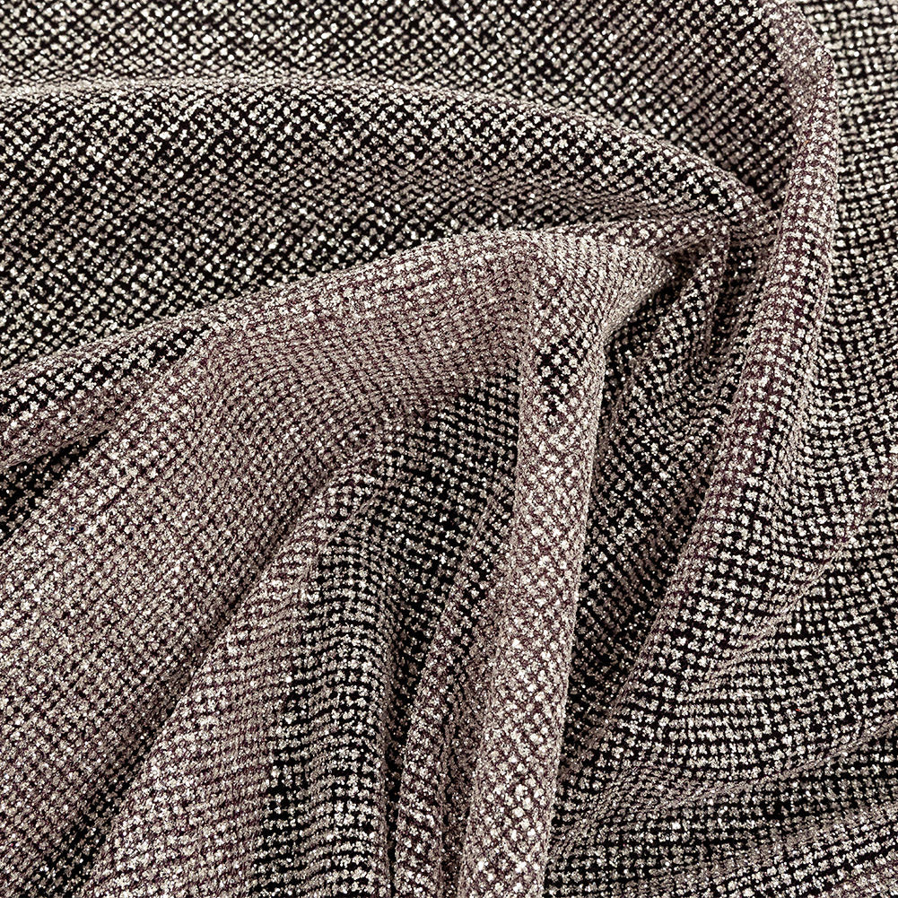 Tulle with Metallic Platinum Glitter - Winetasting - Platina Collection