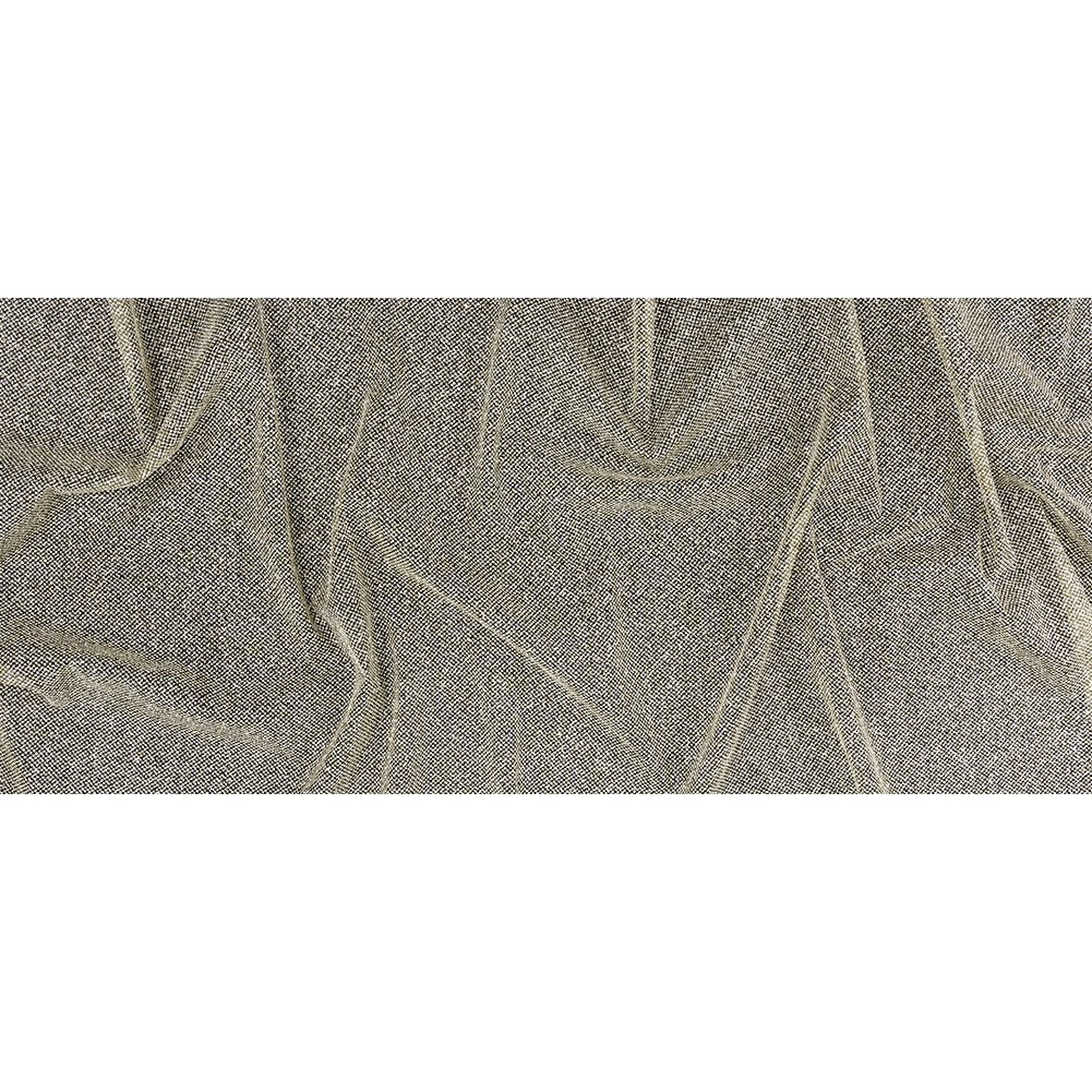 Tulle with Metallic Platinum Glitter - Khaki Green - Platina Collection