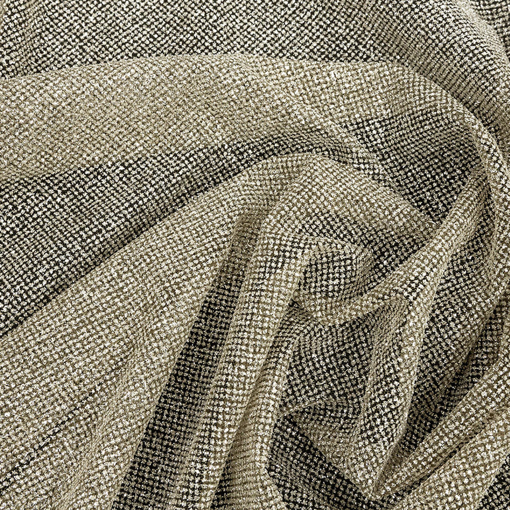 Tulle with Metallic Platinum Glitter - Khaki Green - Platina Collection