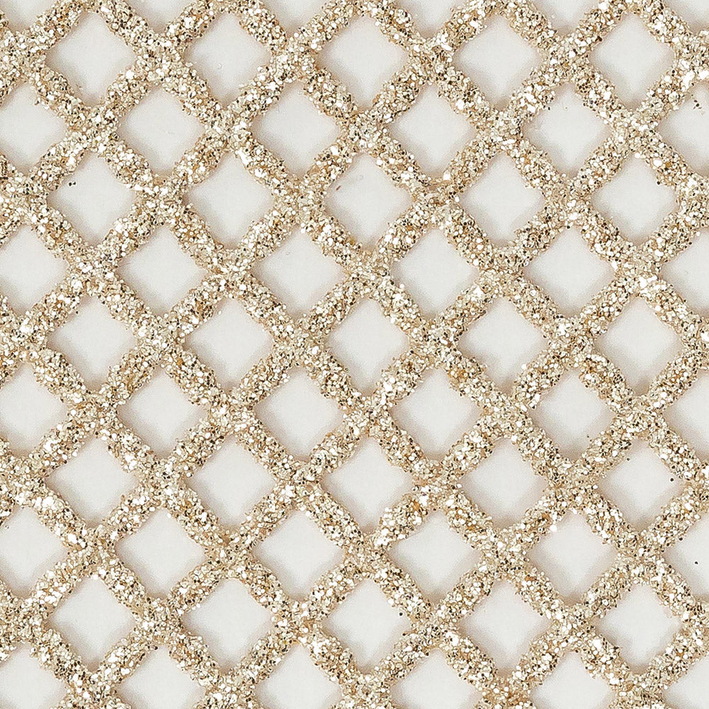 Guipure Lace with Glitter - Champagne Diamonds