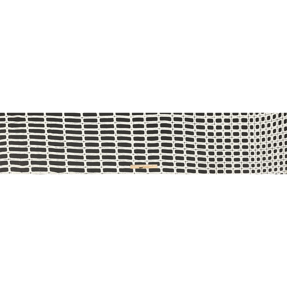 Guipure Lace with Glitter - Off-White Gradient Rectangles