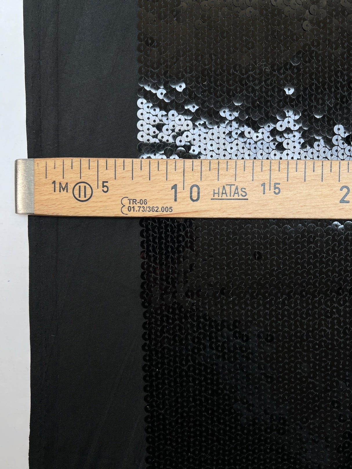 Black Knitted Polyamide Fabric With Sequins
