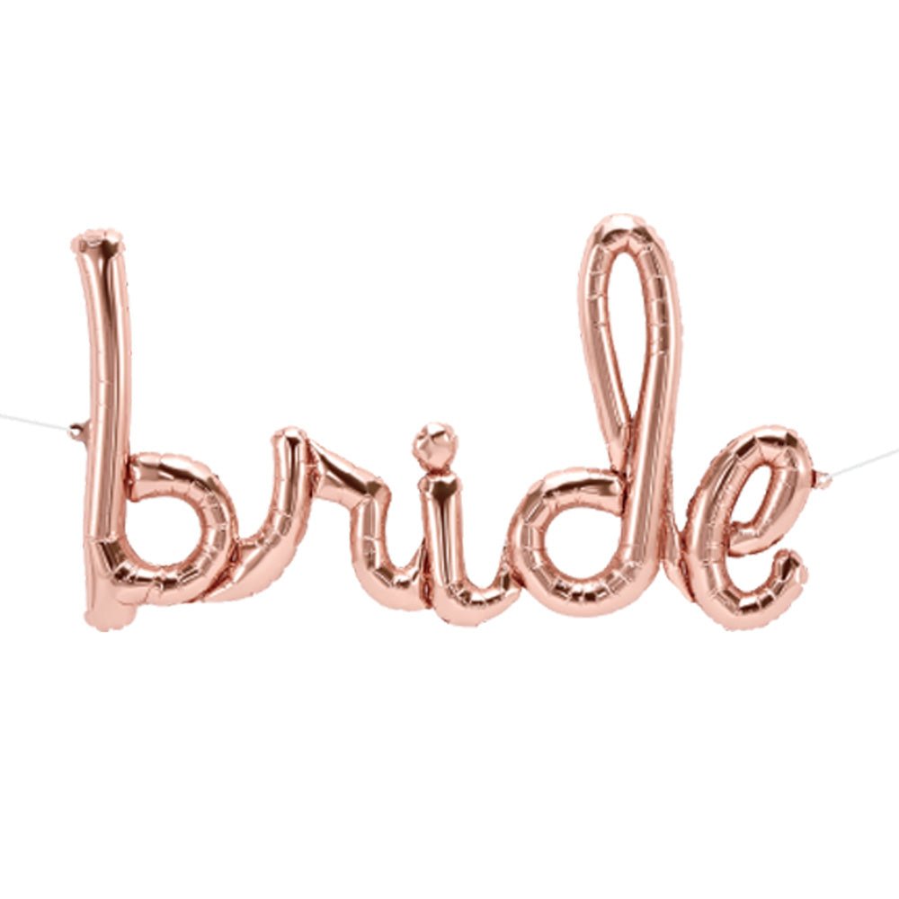 Bride Script Balloon Rose Gold