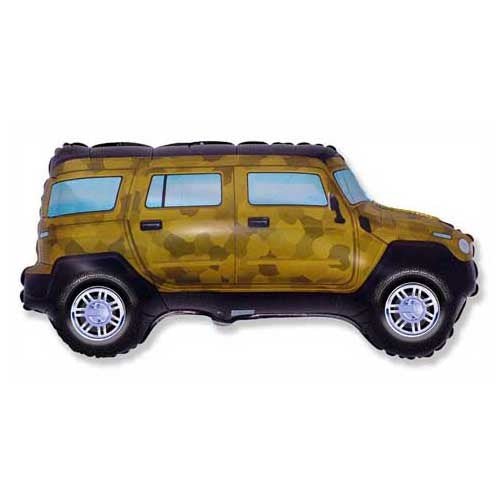 Foil Balloon 33 Inch Four Wheel Driver Camo
