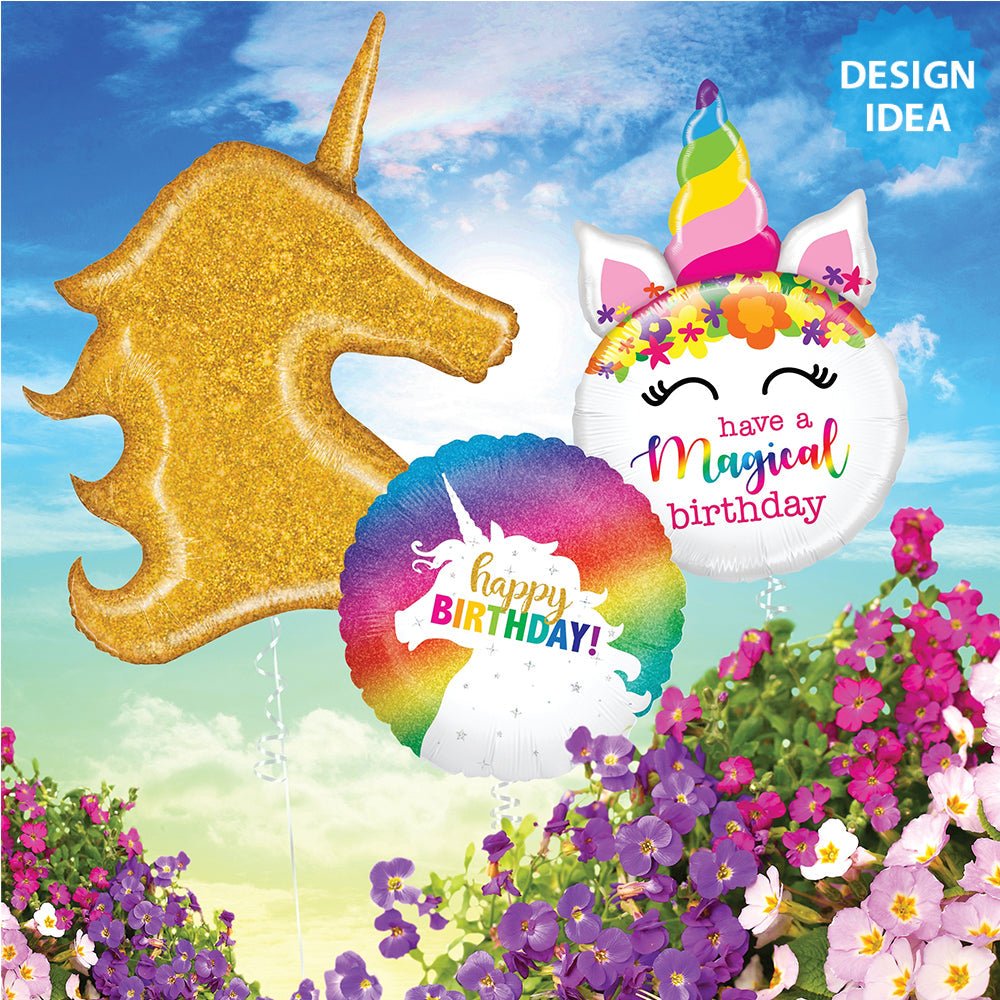 Unicorn Foil Balloon 33 Inch Birthday