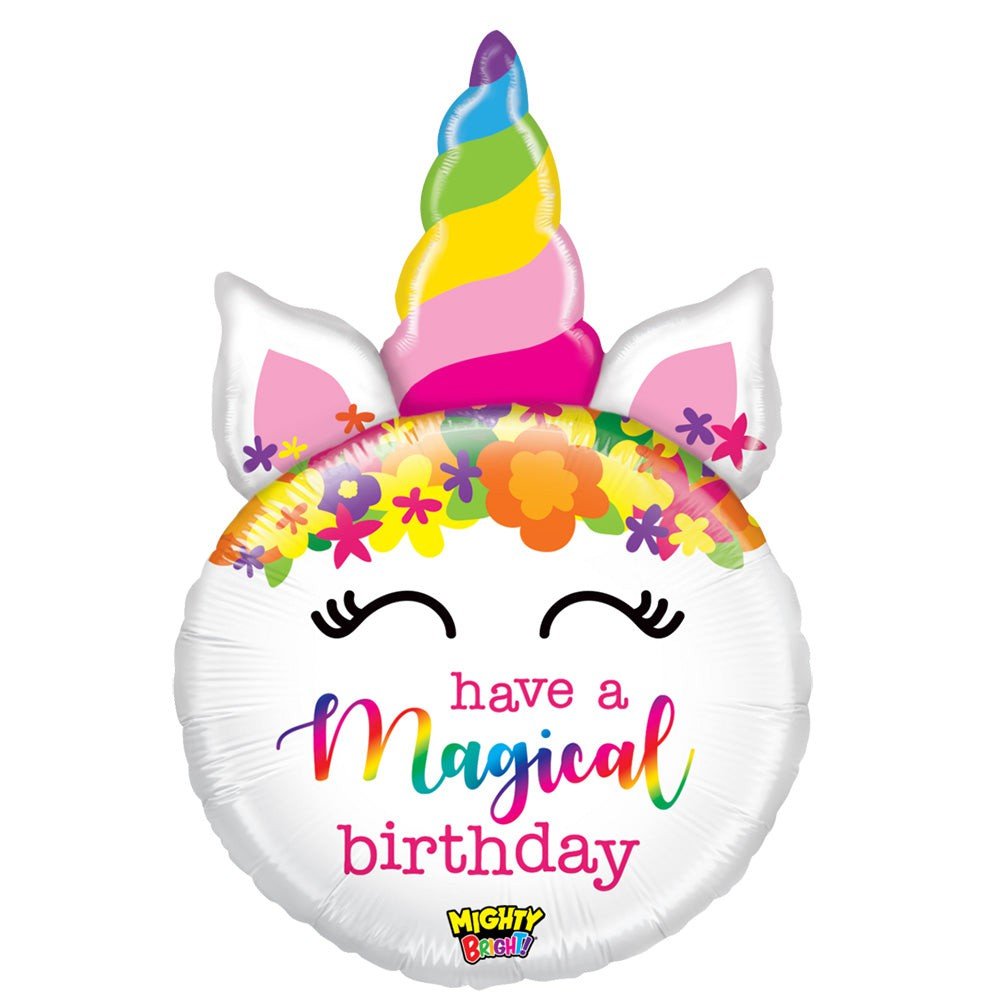 Unicorn Foil Balloon 33 Inch Birthday