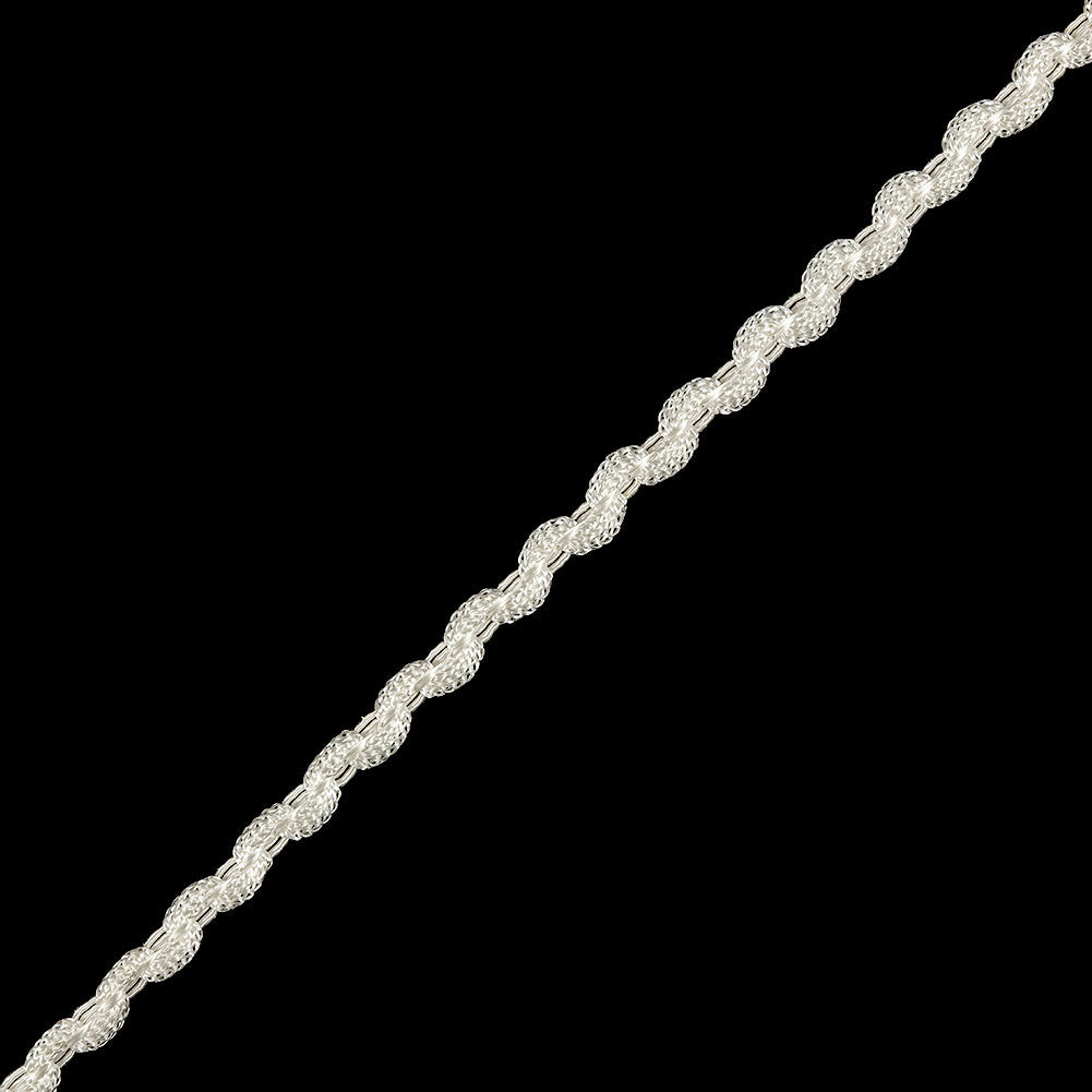 Lustrous Ivory Gimp Braided Cording - 0.375"