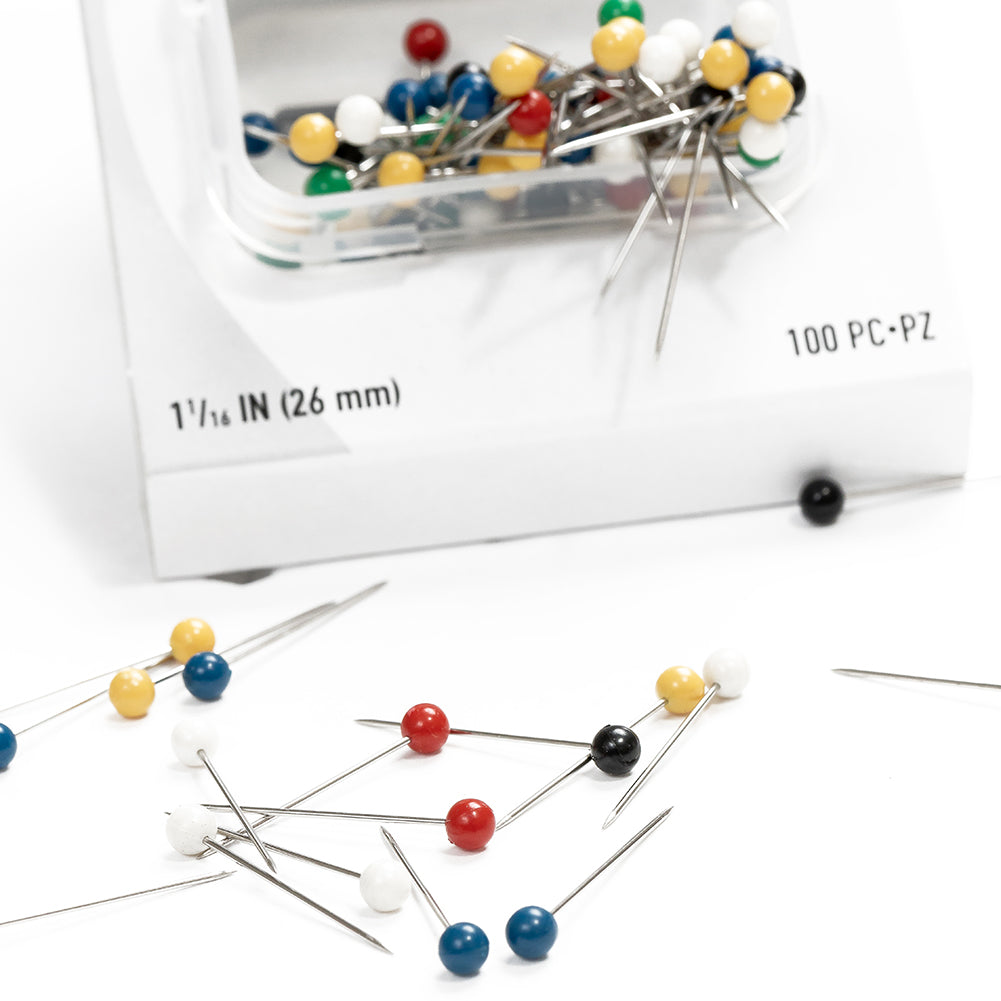 Dritz Color Ball Pins 100 Ct - 1 1/16 Inch