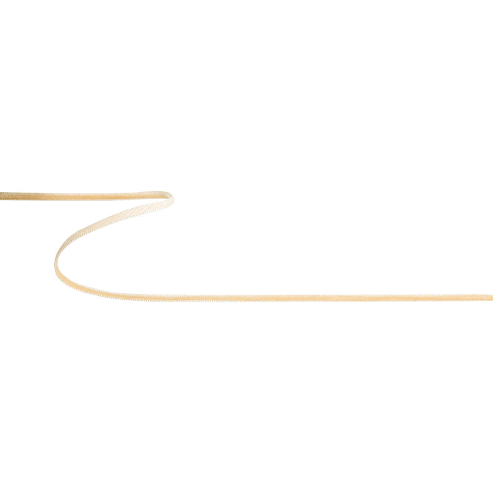 Toasty Beige Single Face Velvet Ribbon - 0.125"