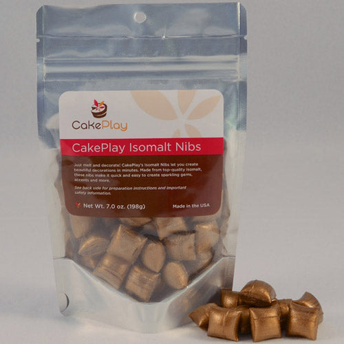 CakePlay Bronze Isomalt Nibs, 7 Oz