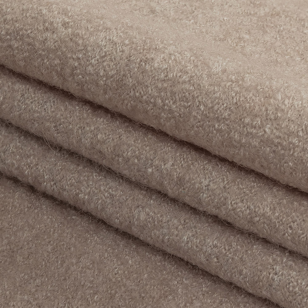 Boiled Wool Coating Fabric - Shell and Ivory Marbled - Ketil Collection