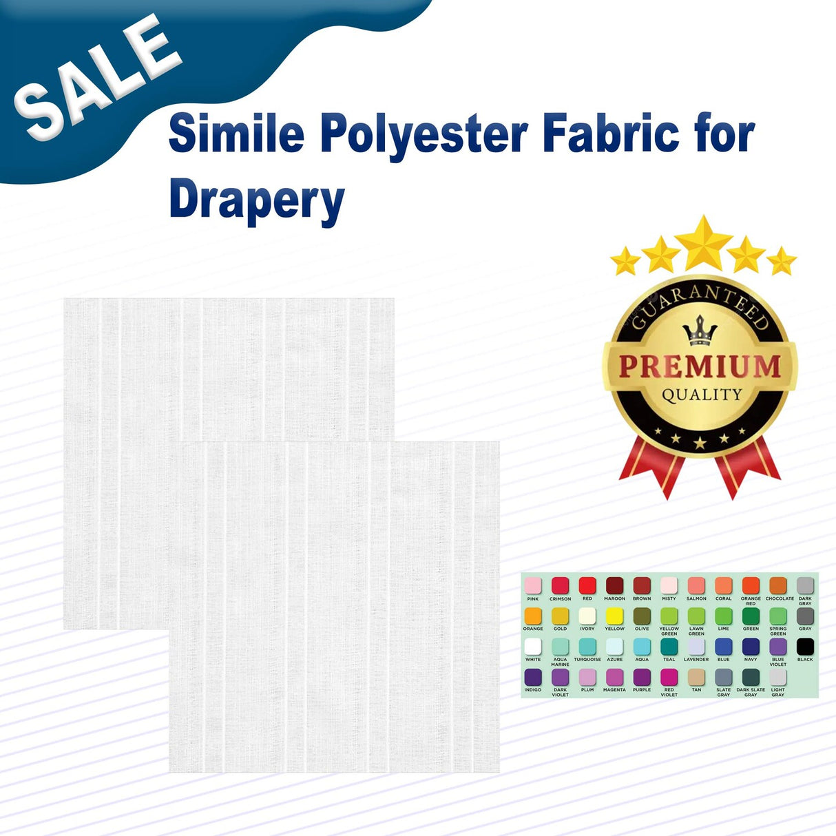 1 Yard Simile Polyester Fabric for Drapery