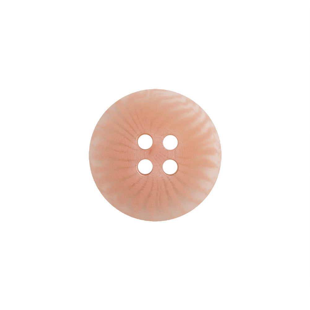 Transparent and Peach Swirls 4-Hole Low Convex Top Button - 28L/18mm