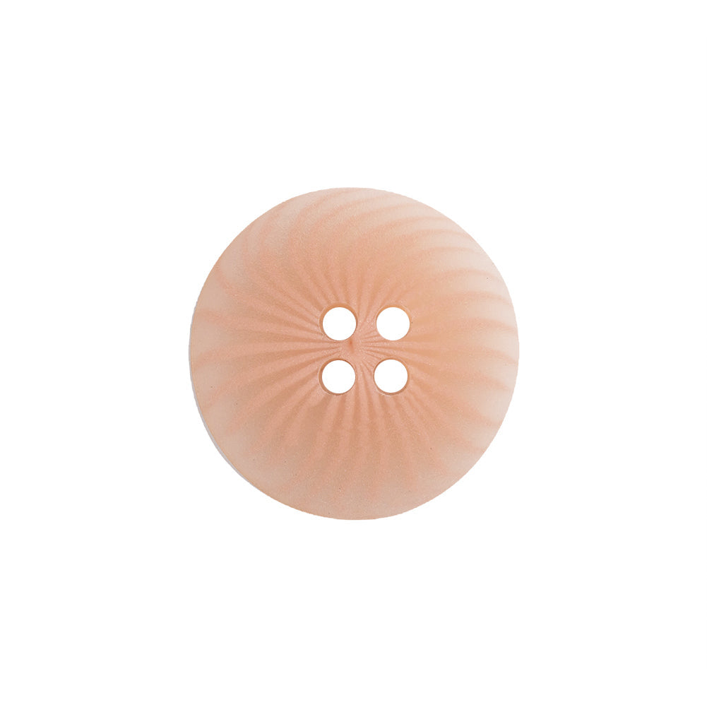 Transparent and Peach Swirls 4-Hole Low Convex Top Button - 32L/20mm