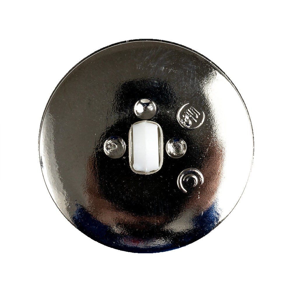 White and Silver 2-Piece Cone-Shaped Shank Back Button - 45L/29mm