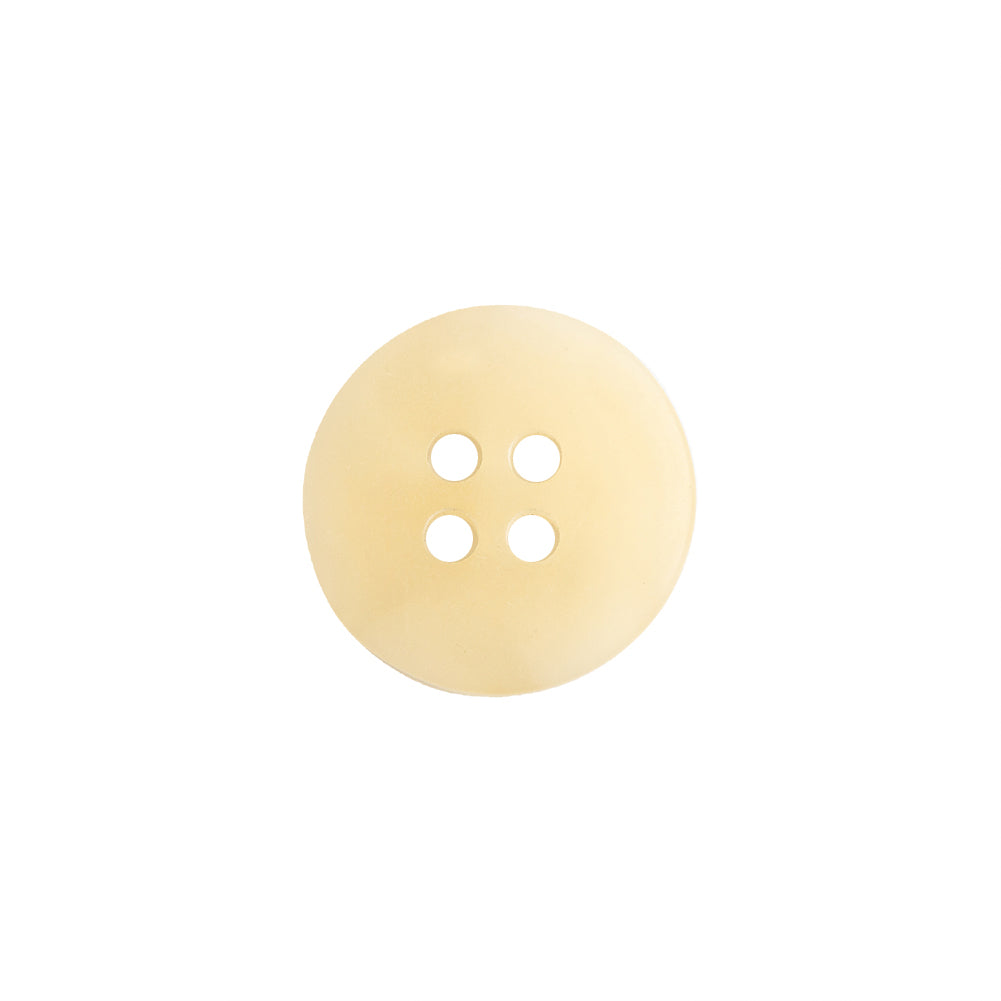 Ivory Translucent Splatter and Swirl 4-Hole Plastic Saucer Button - 24L/15mm
