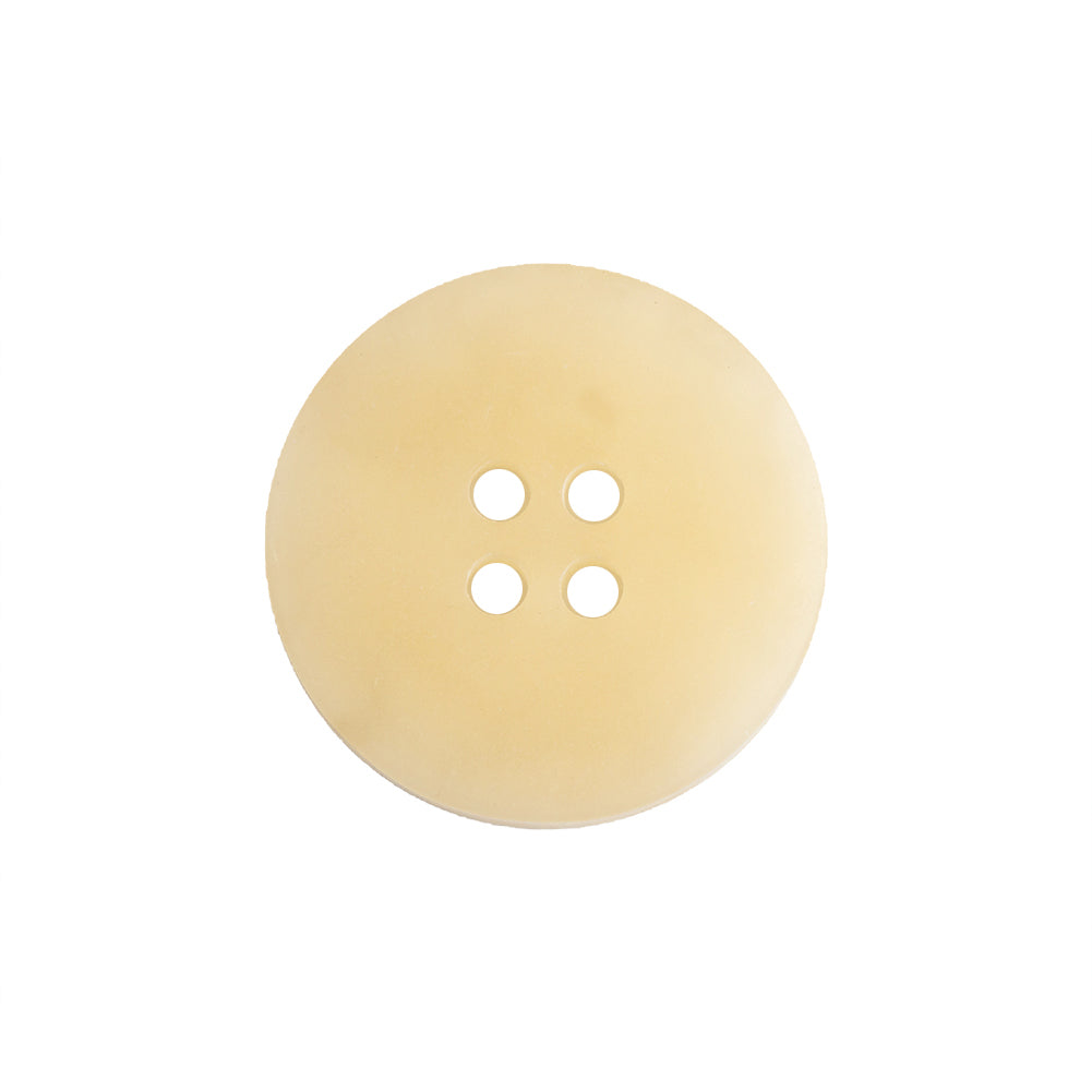 Ivory Translucent Splatter and Swirl 4-Hole Plastic Saucer Button - 33L/21mm