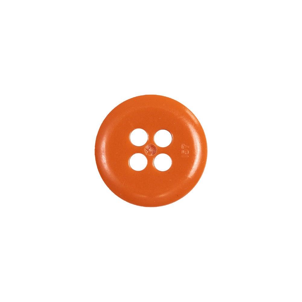 Orange 4-Hole Plastic Button - 22L/14mm