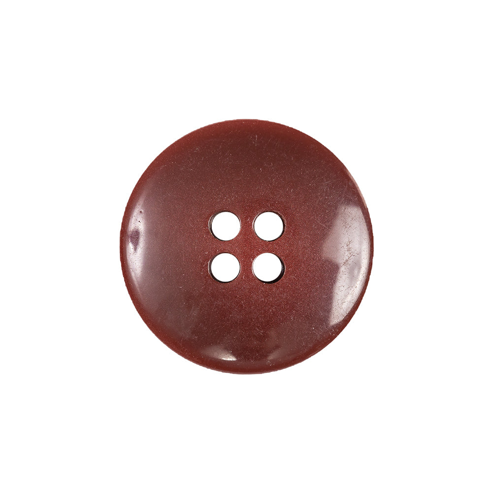 Russet Iridescent Marbled 4-Hole Set-in Button with Burgundy Rim - 33L/21mm