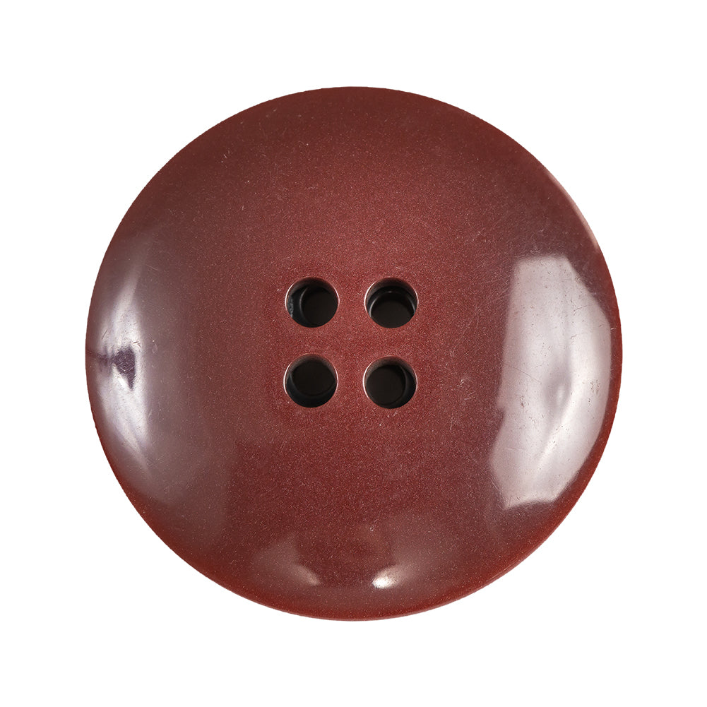 Russet Iridescent Marbled 4-Hole Set-in Button with Burgundy Rim - 55L/35mm