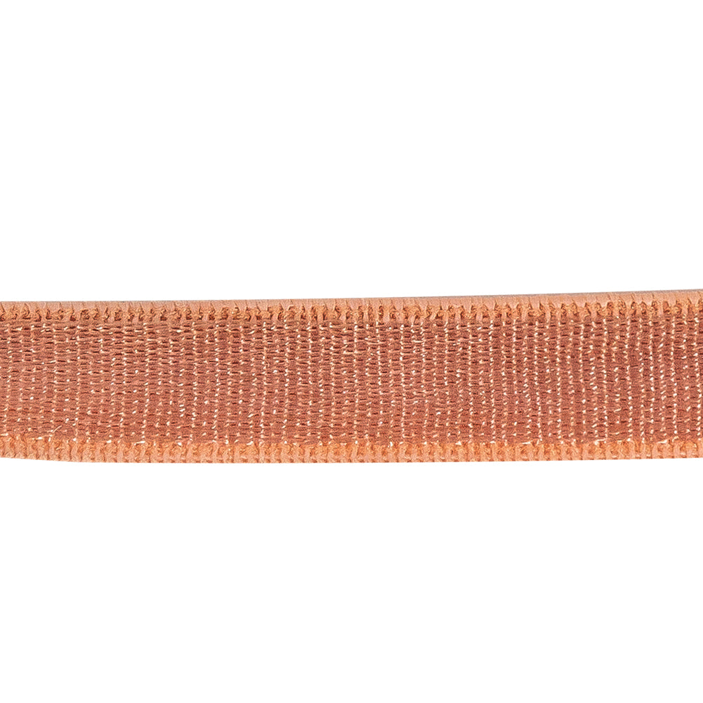 Orange Satin Faced Knit Elastic - 0.375"