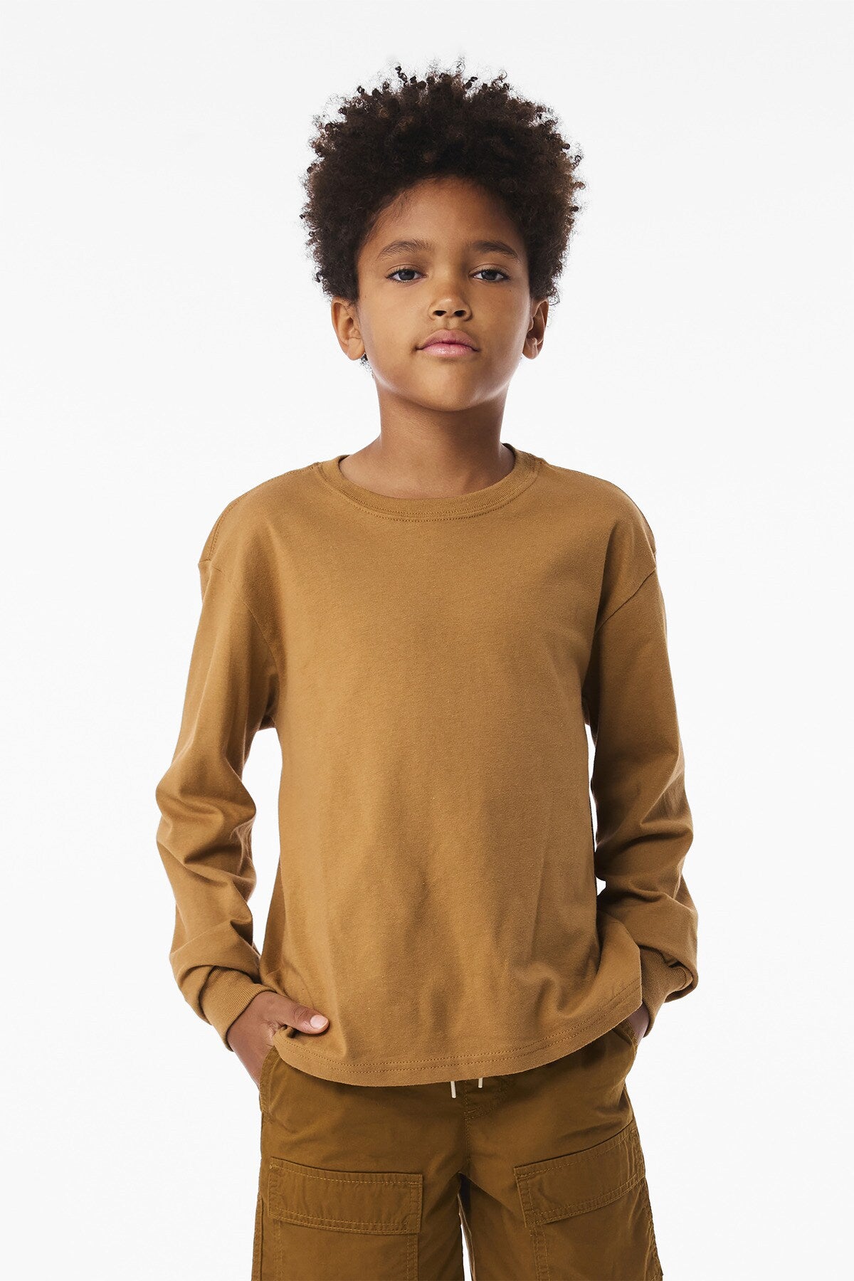BELLA+CANVAS® Youth 6-Ounce Heavyweight Long Sleeve Tee